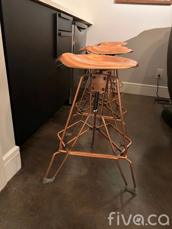 Yasu Sasamoto Barstools for Sale - Copper, Four (4)
