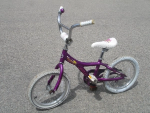 OUTGROWN LITTLE GIRL'S ALL ALUMINUM 16" GIANT PUDDIN BIKE!