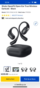 Shokz OpenFit Open-Ear True Wireless Bluetooth Headphones Sealed