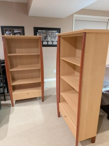 Matching Two Wood Shelves & Entertainment Centre