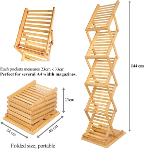 Bamboo, Book & Magazine Rack