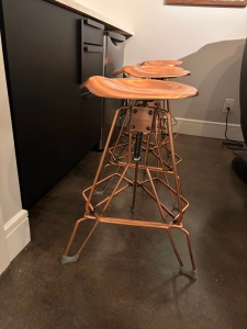 Yasu Sasamoto Barstools for Sale - Copper, Four (4)